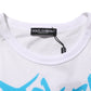 Dolce & Gabbana White Graphic Print Cotton Crew Neck T-shirt