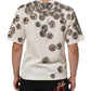 Dolce & Gabbana White Coin Print Cotton Crew Neck Men T-shirt