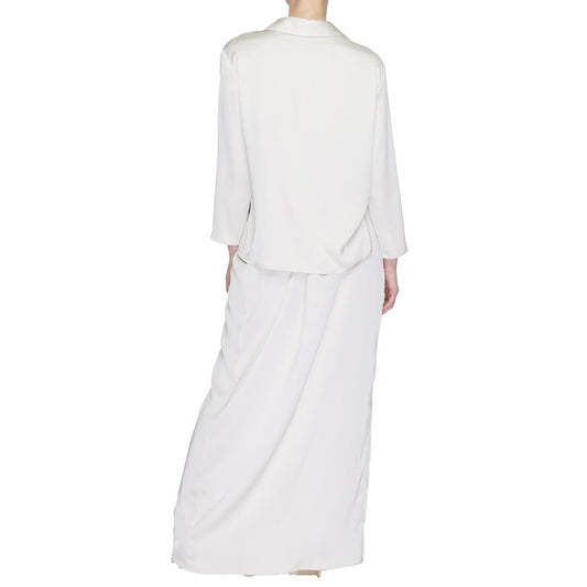 Sandro Ferrone Beige Polyester Long Dress