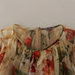 Dolce & Gabbana Beige Floral Sleeveless A-line Mini Dress