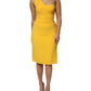 Dolce & Gabbana Yellow One Shoulder Side Slit Sheath Dress