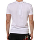 Dolce & Gabbana White Logo Print Cotton Men Crew Neck T-shirt