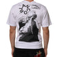 Dolce & Gabbana White Angel Print Cotton Men Crew Neck T-shirt