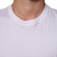 Dolce & Gabbana White Angel Print Cotton Men Crew Neck T-shirt