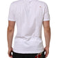 Dolce & Gabbana White Distressed Cotton V Neck Men T-shirt