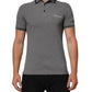 Dolce & Gabbana Gray Logo Embroidery Collared Polo T-shirt