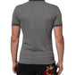 Dolce & Gabbana Gray Logo Embroidery Collared Polo T-shirt