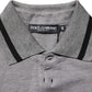 Dolce & Gabbana Gray Logo Embroidery Collared Polo T-shirt