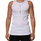 Dolce & Gabbana White Cotton Chain Necklace Tank Top T-shirt