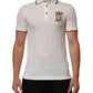 Dolce & Gabbana White Logo Embroidery Cotton Polo T-shirt