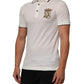 Dolce & Gabbana White Logo Embroidery Cotton Polo T-shirt
