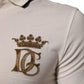 Dolce & Gabbana White Logo Embroidery Cotton Polo T-shirt