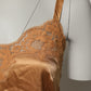 Dolce & Gabbana Brown Floral Lace Silk Satin Tank Lingerie Underwear