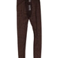 Dolce & Gabbana Brown Nylon Logo Lace Leggings Pants Underwear