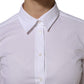 Dolce & Gabbana White Cotton Collared Dress Formal Shirt Top