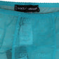 Dolce & Gabbana Light Blue Nylon Logo Lace Leggings Pants Underwear