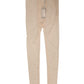 Dolce & Gabbana Beige Nylon Stretch Logo Lace Leggings Underwear