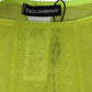 Dolce & Gabbana Neon Green Nylon Logo Lace Leggings Pants Underwear