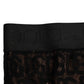 Dolce & Gabbana Black DG Logo Lace High Brief Panty Underwear