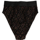 Dolce & Gabbana Black DG Logo Lace High Brief Panty Underwear