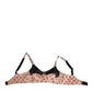 Dolce & Gabbana Beige Silk Heart Print Soft Cup Bra Underwear