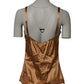 Dolce & Gabbana Brown Floral Lace Tank Lingerie Sleepwear Underwear