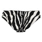 Dolce & Gabbana Black White Zebra Print Slip Briefs Underwear