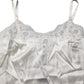 Dolce & Gabbana Off White Floral Lace Tank Lingerie Top Underwear