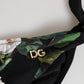 Dolce & Gabbana Black Side Tie Floral Bikini Bottom Swimwear