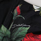 Dolce & Gabbana Black Side Tie Floral Bikini Bottom Swimwear