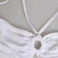 Dolce & Gabbana White Logo Swimsuit 2 Piece Top Bottom Swimwear
