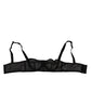 Dolce & Gabbana Black Floral Underwired Balconette Bra Underwear