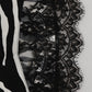 Dolce & Gabbana Black Silk Zebra Print Lace High Waist Underwear