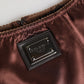 Dolce & Gabbana Brown Silk Stretch High Waist Girdle Underwear