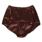 Dolce & Gabbana Brown Silk Stretch High Waist Girdle Underwear