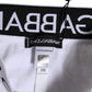Dolce & Gabbana White Cotton Stretch High Waist Panty Underwear