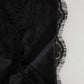 Dolce & Gabbana Black Silk Satin Floral Lace Panty Brief Underwear