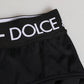 Dolce & Gabbana Black Nylon Logo Waistband Shorts Underwear