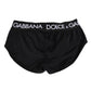 Dolce & Gabbana Black Nylon Logo Waistband Shorts Underwear