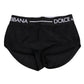 Dolce & Gabbana Black Nylon Logo Waistband Shorts Underwear