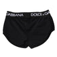 Dolce & Gabbana Black Nylon Logo Waistband Shorts Underwear