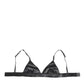 Dolce & Gabbana Black Silk Satin Triangle Soft Cup Underwear
