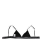 Dolce & Gabbana Black Silk Satin Triangle Soft Cup Underwear