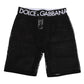 Dolce & Gabbana Black Cotton Logo Shorts Midi Trouser Underwear