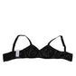 Dolce & Gabbana Dark Gray Silk Stretch Balconcino Bra Underwear