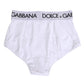 Dolce & Gabbana White Nylon Logo Waistband Panty Underwear