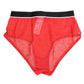 Dolce & Gabbana Red Nylon Logo Waistband Brief Panty Underwear