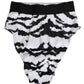 Dolce & Gabbana Black White Sequin High Waist Panty Underwear