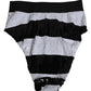 Dolce & Gabbana Black White Sequin High Waist Panty Underwear