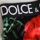 Dolce & Gabbana Black Floral Silk High Waist Panty Underwear